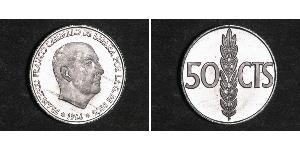 50 Centimo Francoist Spain (1936 - 1975) Aluminium Francisco Franco(1892 – 1975)