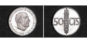 50 Centimo Francoist Spain (1936 - 1975) Aluminium Francisco Franco (1892 – 1975)