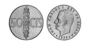 50 Centimo Kingdom of Spain (1976 - ) Aluminium Juan Carlos I of Spain (1938 - )