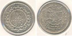 50 Centimo Tunisia Argento 