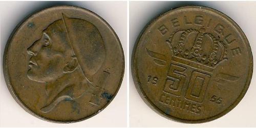 50 Centimo Bélgica Bronce 