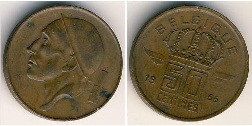 50 Centimo Belgien Bronze 