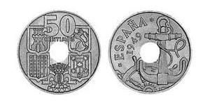 50 Centimo Francoist Spain (1936 - 1975) Copper/Nickel Francisco Franco (1892 – 1975)