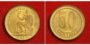 50 Centimo Seconde République Espagnole (1931 - 1939) Cuivre 