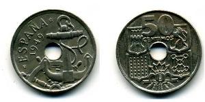 50 Centimo Espagne franquiste (1936 - 1975) Cuivre/Nickel Francisco Franco(1892 – 1975)