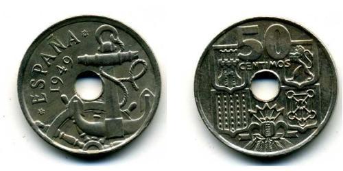50 Centimo Espagne franquiste (1936 - 1975) Cuivre/Nickel Francisco Franco(1892 – 1975)