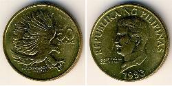 50 Centimo Philippines Laiton 