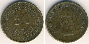 50 Centimo Peru Messing 