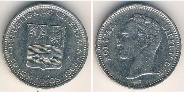 50 Centimo Venezuela Nickel 