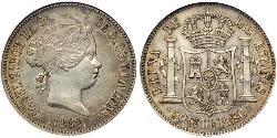 50 Centimo 菲律宾 銀 Isabella II of Spain (1830- 1904)