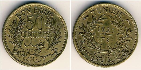 50 Centimo Tunisia 青铜/铝 
