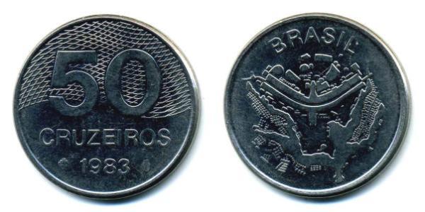 50 Cruzeiro Brésil Acier/Nickel 