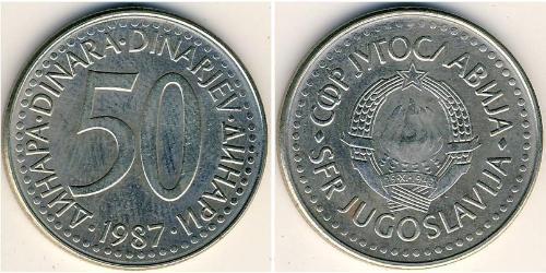 50 Dinar Socialist Federal Republic of Yugoslavia (1943 -1992) Copper/Zinc/Nickel 