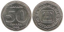 50 Dinar République fédérative socialiste de Yougoslavie (1943 -1992) Cuivre/Nickel 