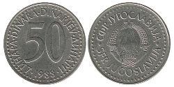 50 Dinar Sozialistische Föderative Republik Jugoslawien (1943 -1992) Kupfer/Zink 