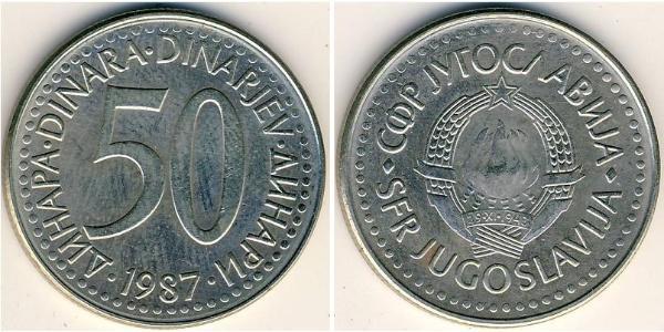 50 Dinar 南斯拉夫社会主义联邦共和国 (1943 - 1992) 銅/镍/Zinc 