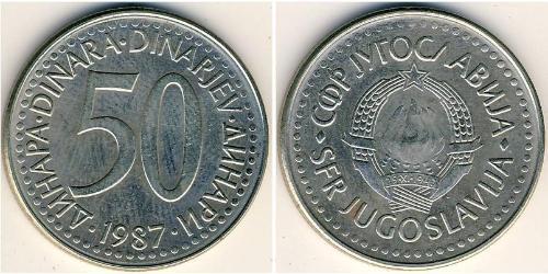50 Dinaro República Federativa Socialista de Yugoslavia (1943 -1992) Níquel/Cobre/Zinc 