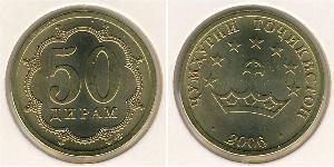 50 Diram Tajikistan (1991 - ) Brass 