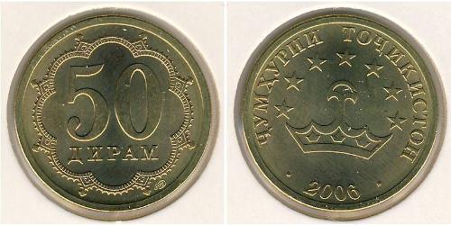 50 Diram Tajikistan (1991 - ) Brass 