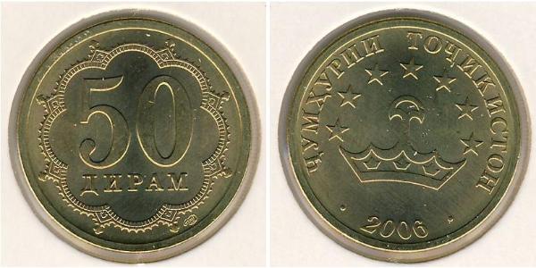 50 Diram Tadjikistan (1991 - ) Laiton 