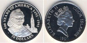 50 Dollar Îles Cook Argent 