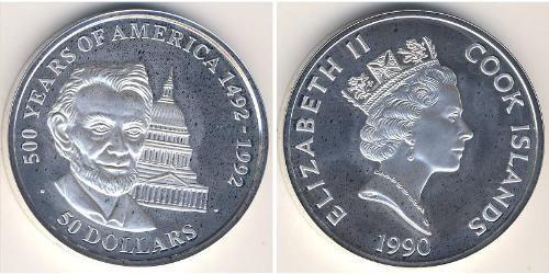 50 Dollar Îles Cook Argent 