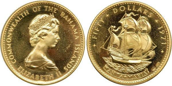 50 Dollar Bahamas Gold Elizabeth II (1926-2022)