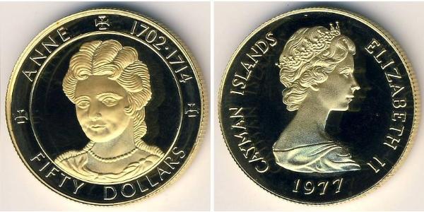 50 Dollar Kaimaninseln Gold 