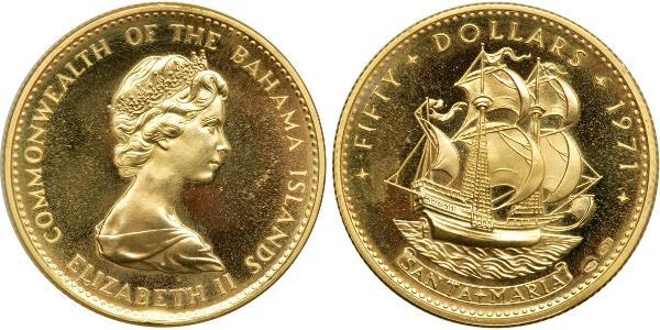 50 Dollar Bahamas Or Elizabeth II (1926-2022)