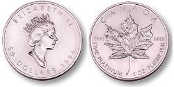 50 Dollar 加拿大 Platinum 伊丽莎白二世 (1926-2022)