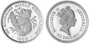 50 Dollar 澳大利亚 Platinum 伊丽莎白二世 (1926-2022)