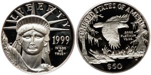 50 Dollar 美利堅合眾國 (1776 - ) Platinum 