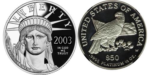 50 Dollar 美利堅合眾國 (1776 - ) Platinum 