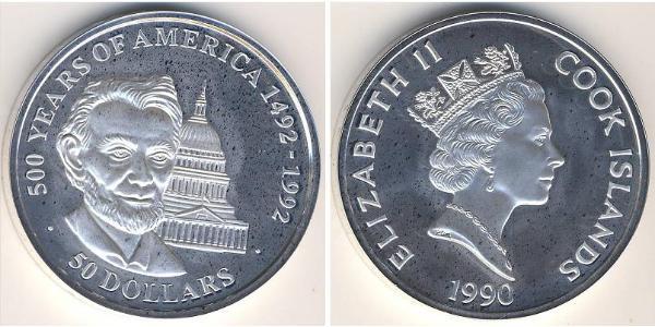 50 Dollar Cookinseln Silber 