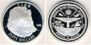 50 Dollar Marshallinseln Silber 