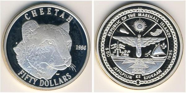 50 Dollar Marshallinseln Silber 