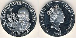 50 Dollar Cook Islands Silver 