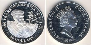 50 Dollar Cook Islands Silver 