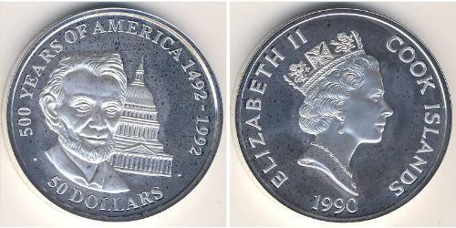 50 Dollar Cook Islands Silver 