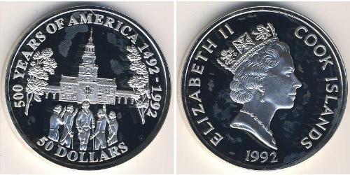 50 Dollar Cook Islands Silver 