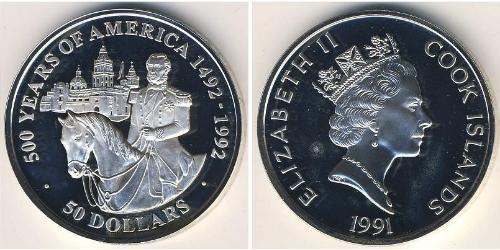 50 Dollar Cook Islands Silver 