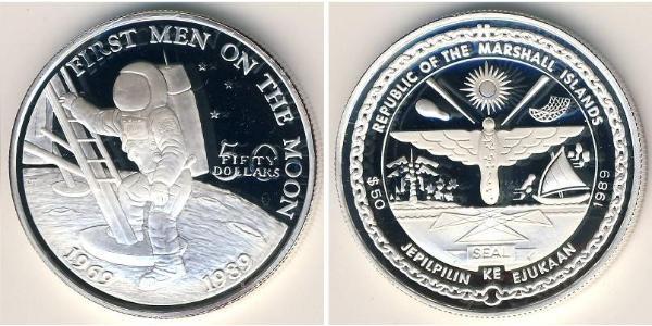 50 Dollar Marshall Islands Silver 