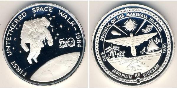 50 Dollar Marshall Islands Silver 