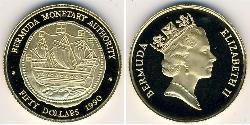 50 Dollar 百慕大 金 伊丽莎白二世 (1926-2022)