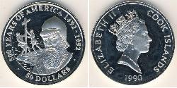50 Dollar Cook Islands 銀 