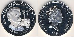 50 Dollar Cook Islands 銀 