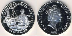 50 Dollaro Isole Cook Argento 