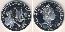50 Dollaro Isole Cook Argento 