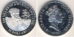 50 Dollaro Isole Cook Argento 