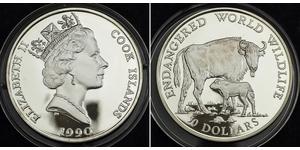 50 Dollaro Isole Cook Argento Elisabetta II (1926-2022)